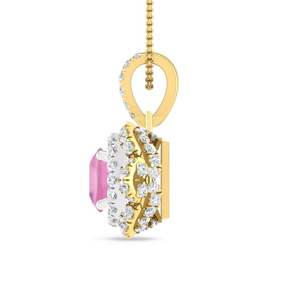 Yellow Gold/White Gold - Pink Tourmaline