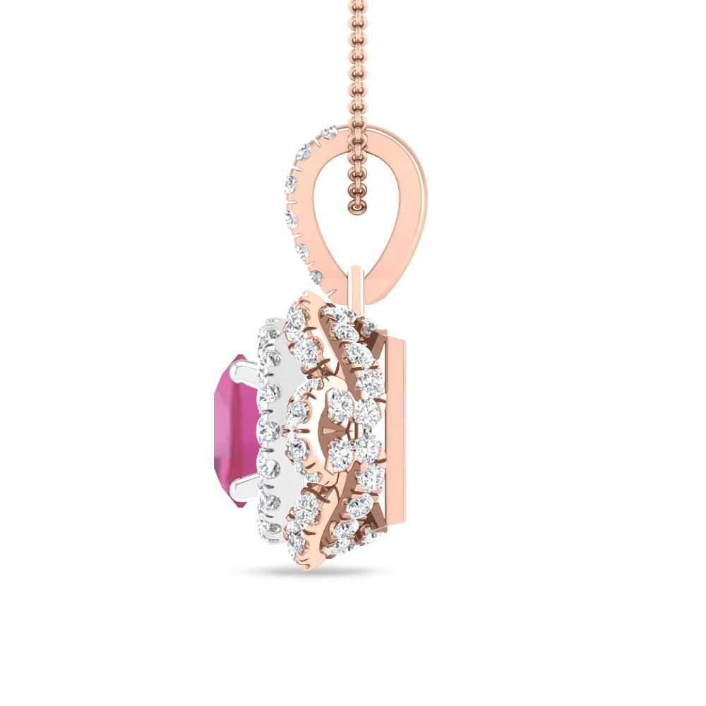 Rose Gold/White Gold - Pink Tourmaline