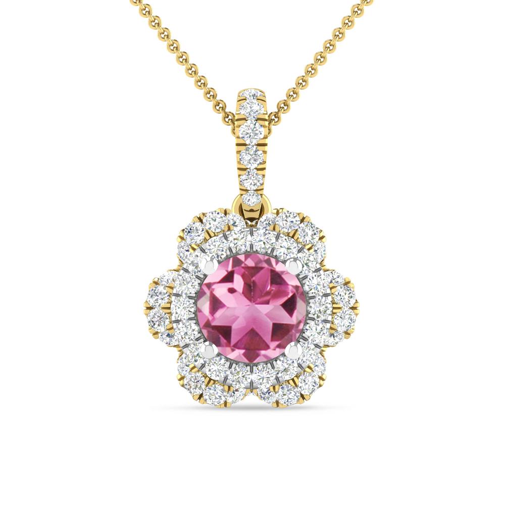 Yellow Gold/White Gold - Pink Tourmaline