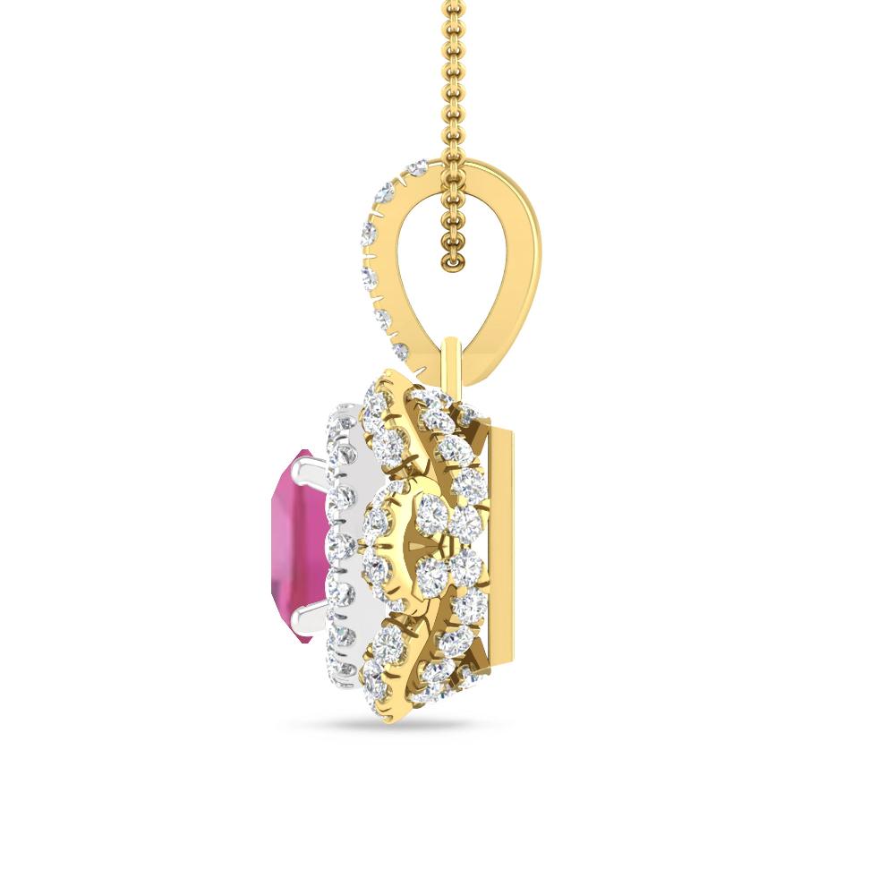 Yellow Gold/White Gold - Pink Tourmaline