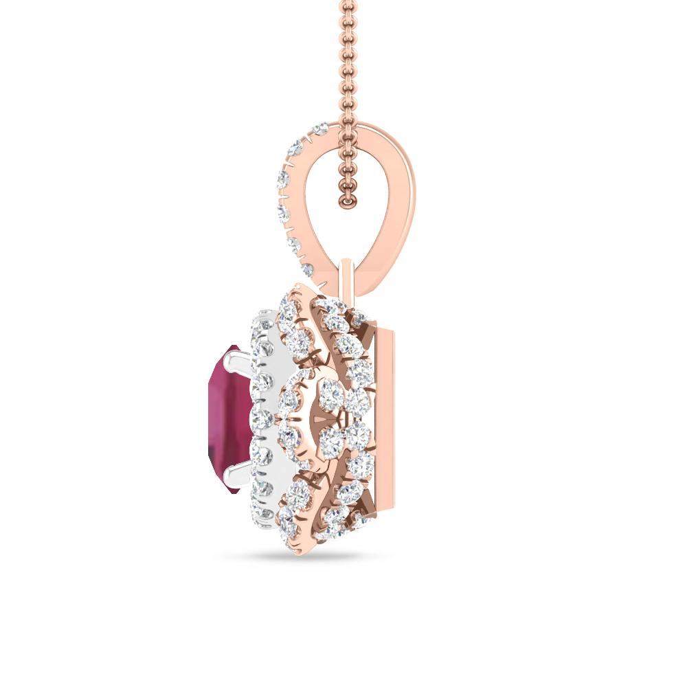 Rose Gold/White Gold - Pink Tourmaline