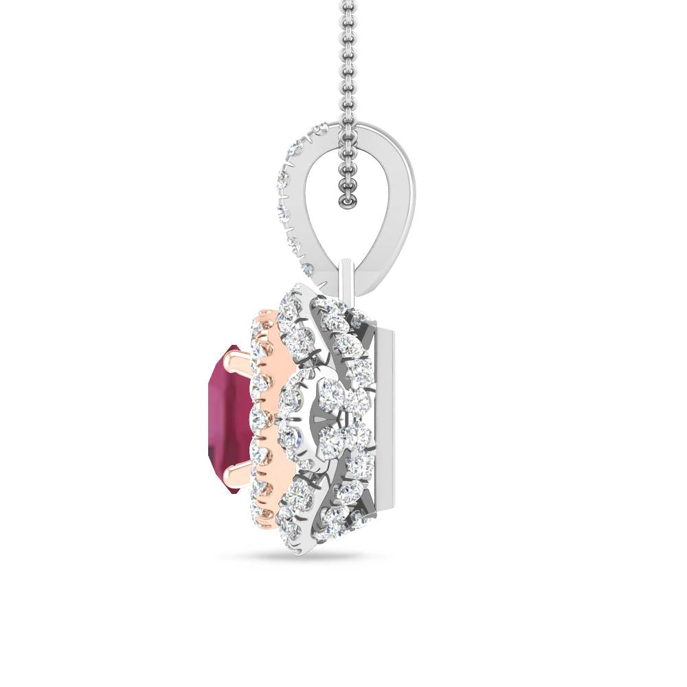 White Gold/Rose Gold - Pink Tourmaline