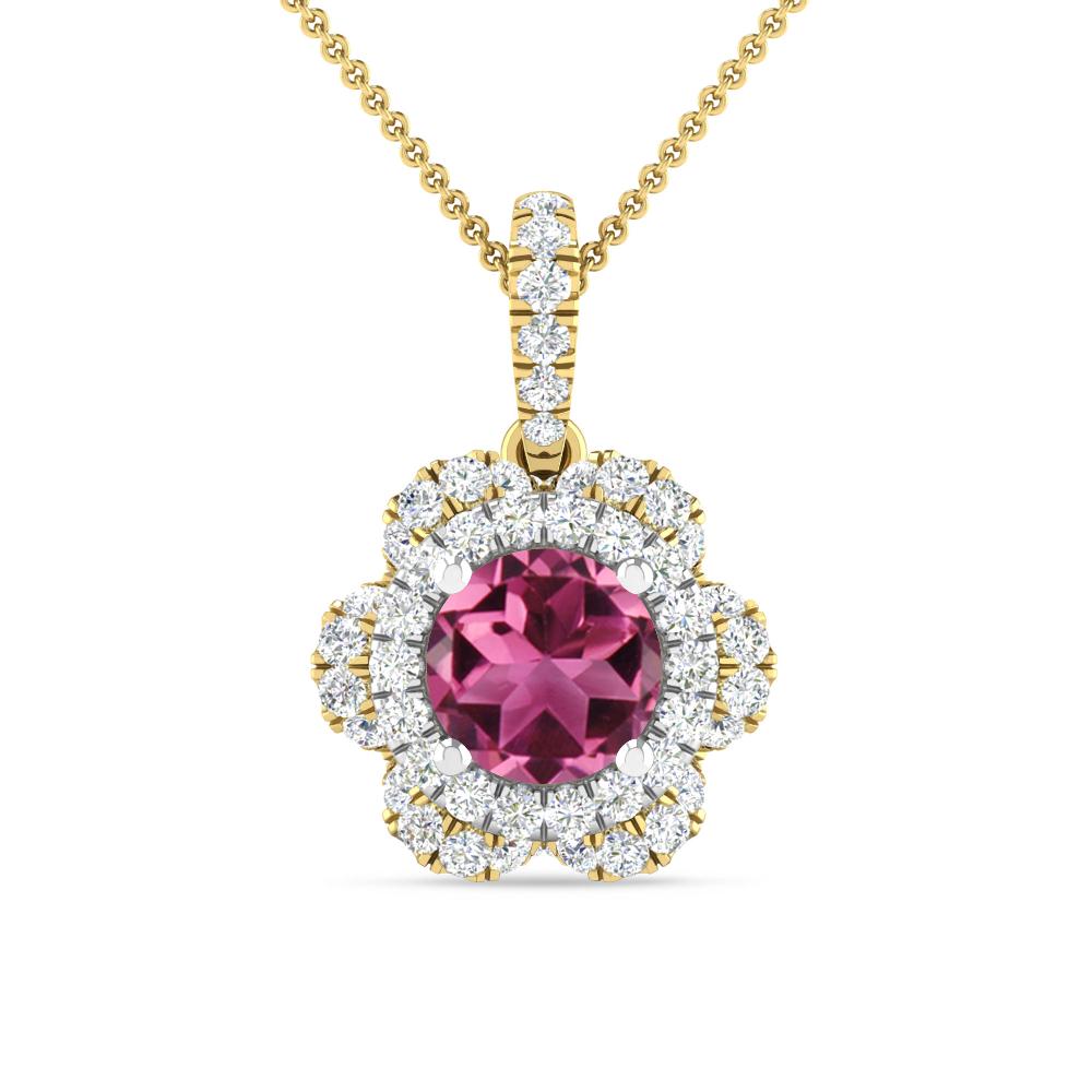 Yellow Gold/White Gold - Pink Tourmaline