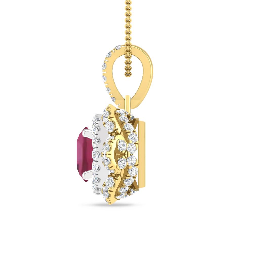 Yellow Gold/White Gold - Pink Tourmaline