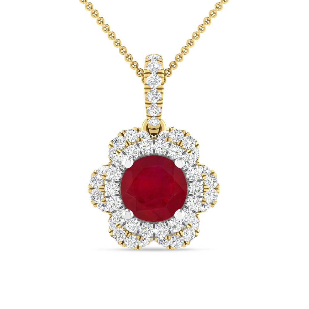 Yellow Gold/White Gold - Ruby