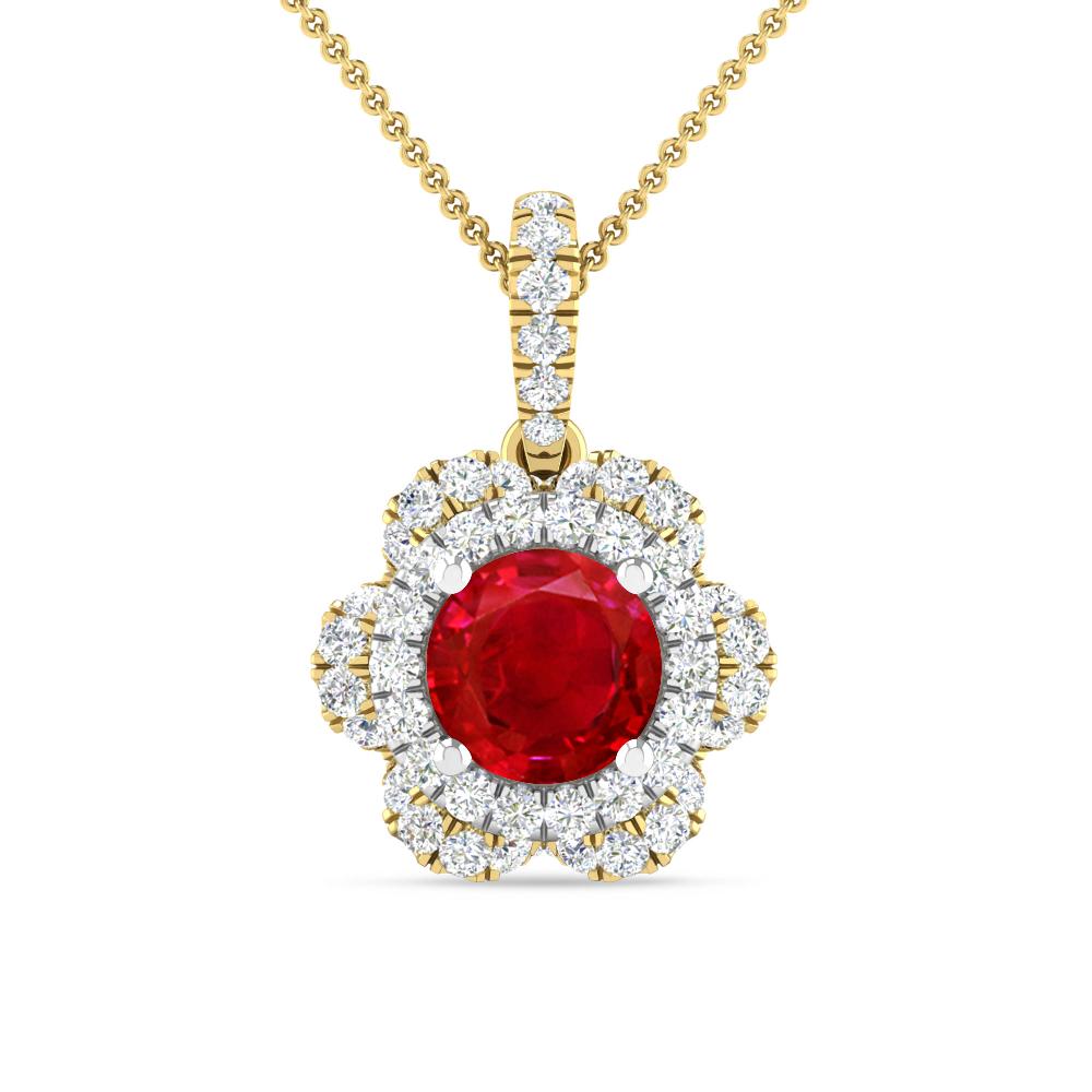 Yellow Gold/White Gold - Ruby