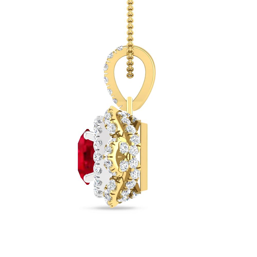 Yellow Gold/White Gold - Ruby