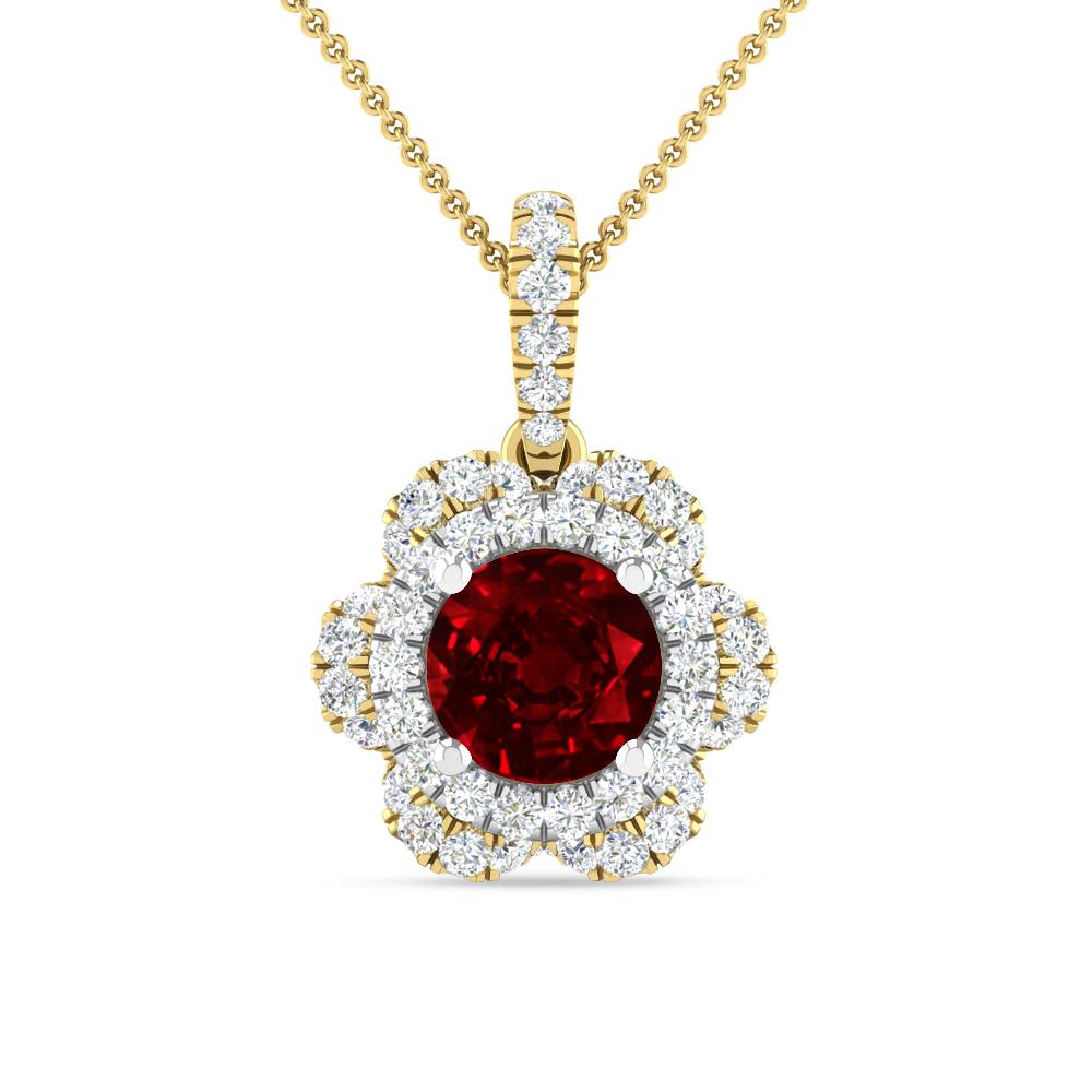 Yellow Gold/White Gold - Ruby