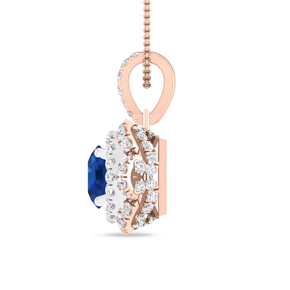 Rose Gold/White Gold - Sapphire