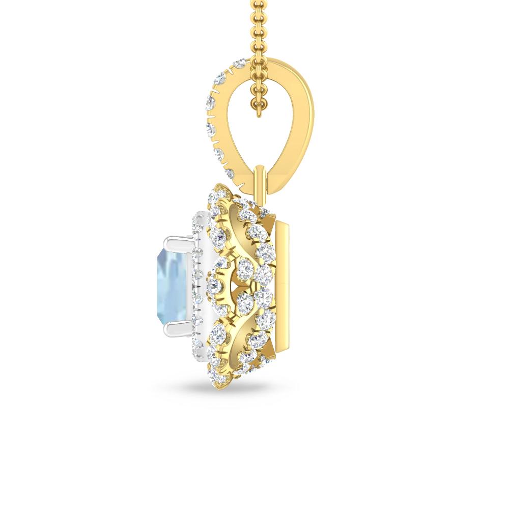 Yellow Gold - Aquamarine