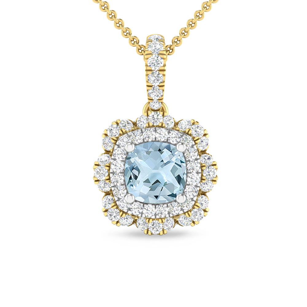 Yellow Gold - Aquamarine