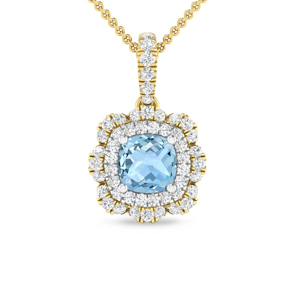 Yellow Gold - Aquamarine