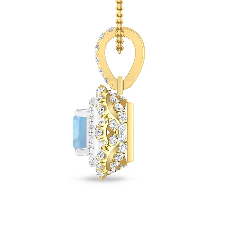 Yellow Gold - Aquamarine