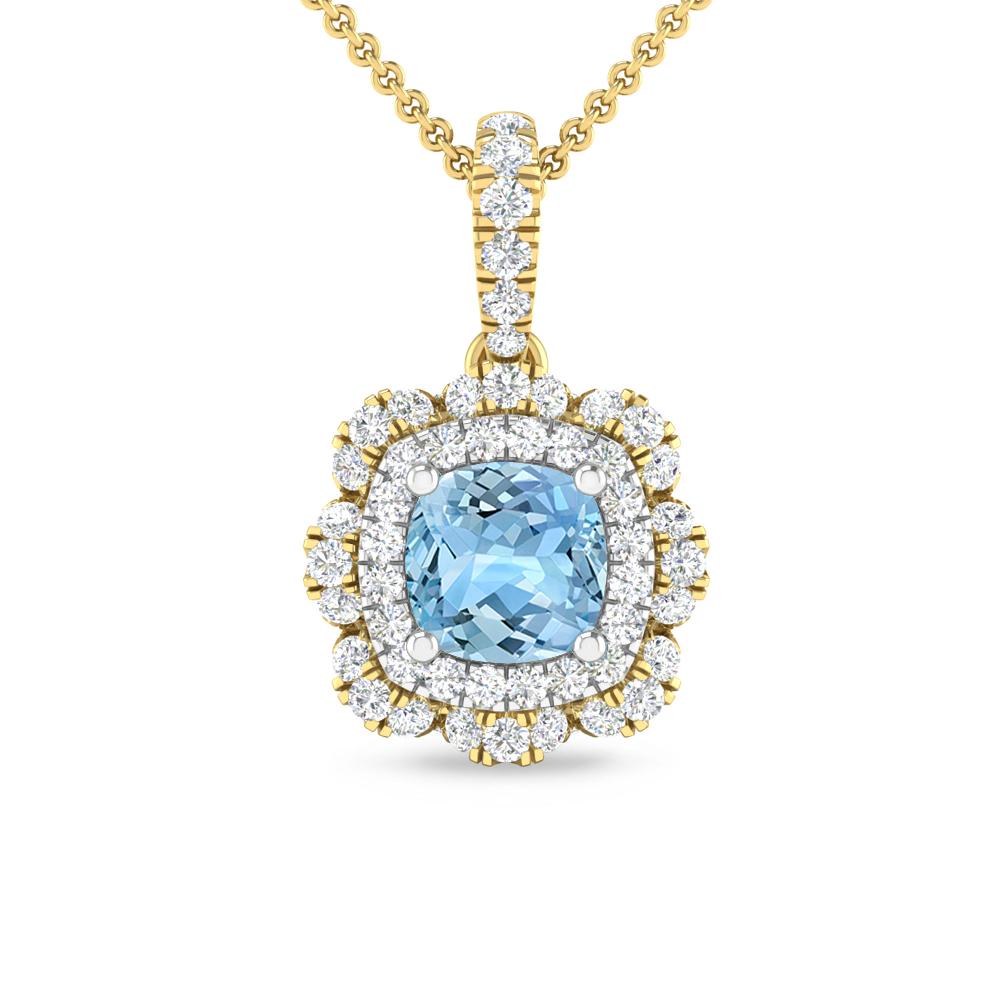 Yellow Gold - Aquamarine