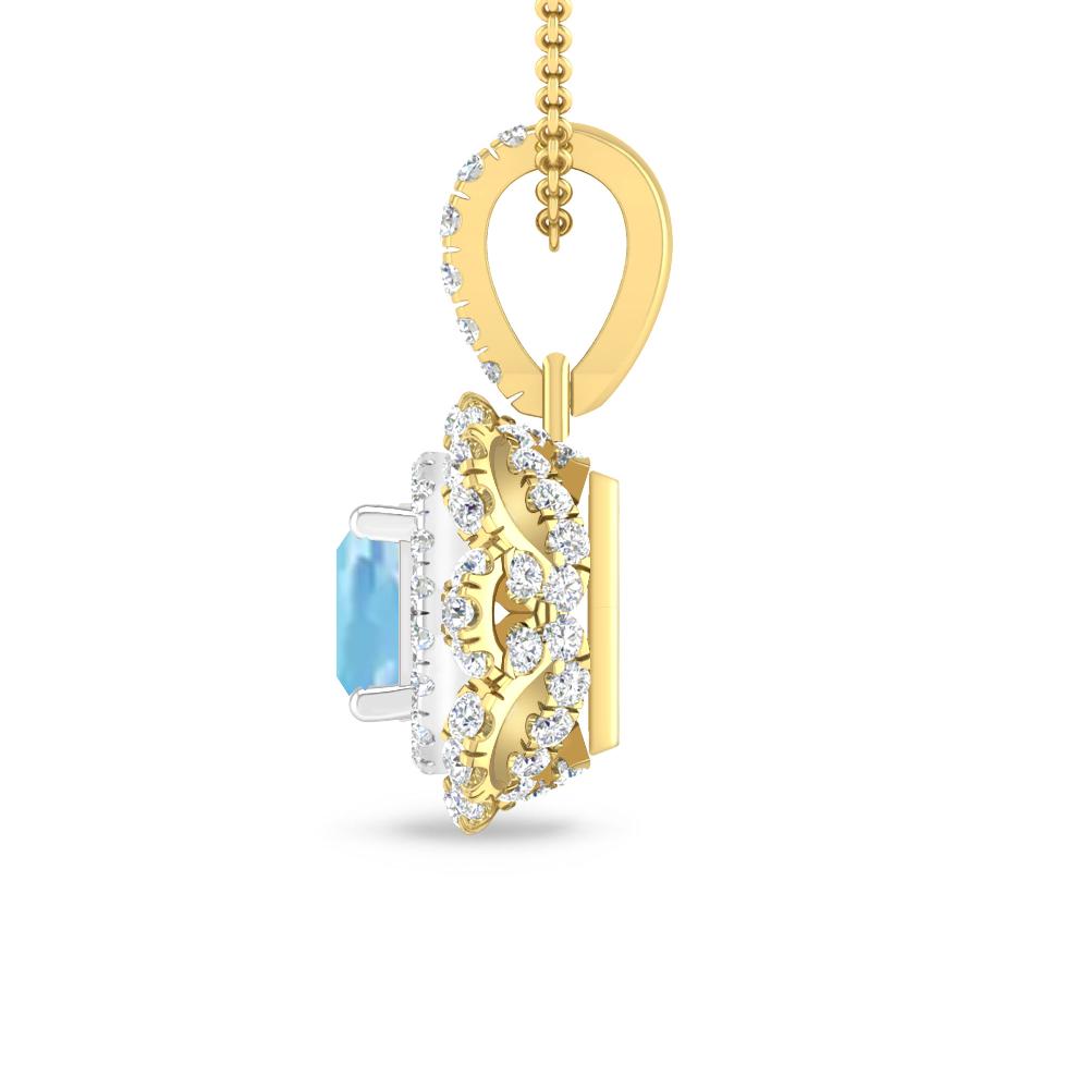 Yellow Gold - Aquamarine