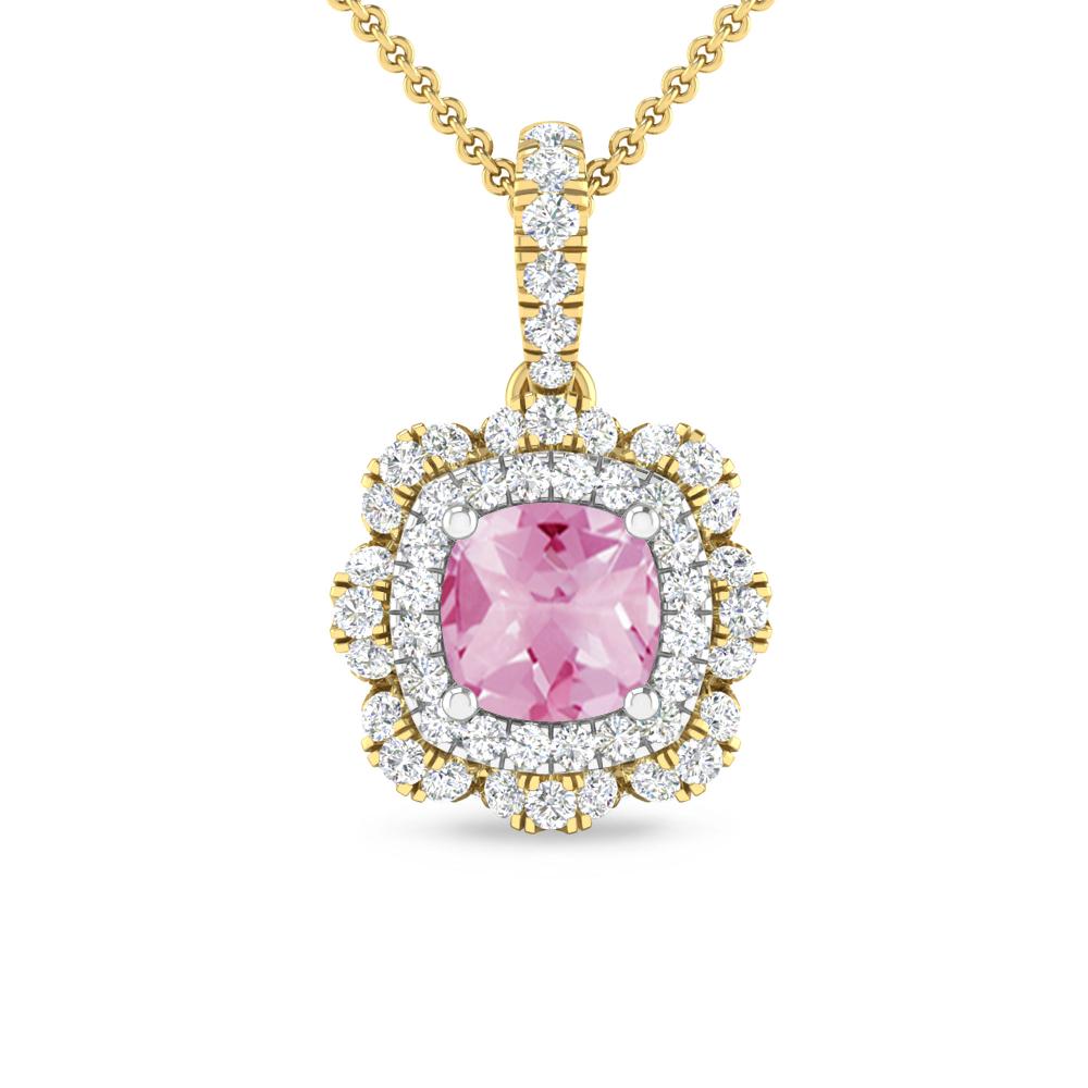 Yellow Gold - Pink Tourmaline