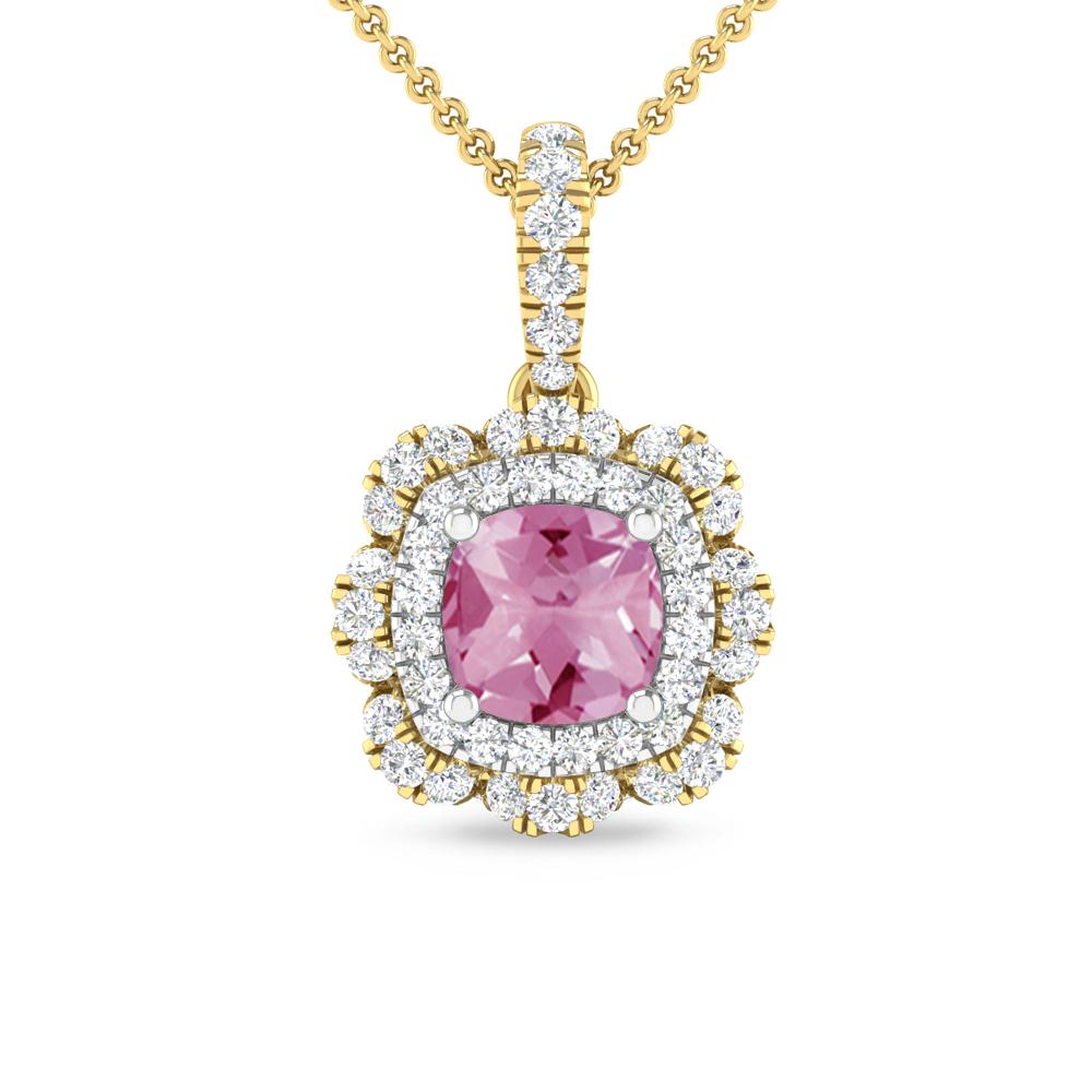 Yellow Gold - Pink Tourmaline