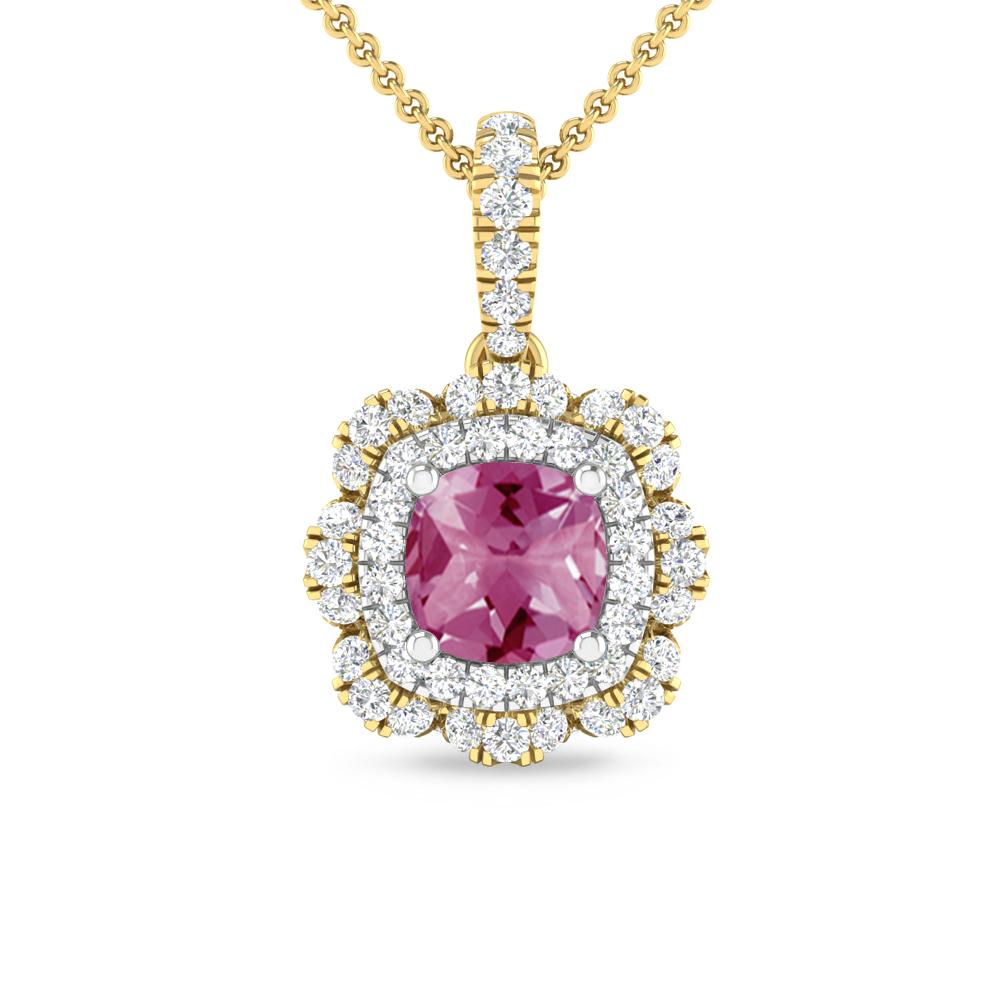 Yellow Gold - Pink Tourmaline