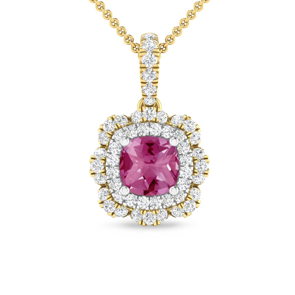 Yellow Gold - Pink Tourmaline