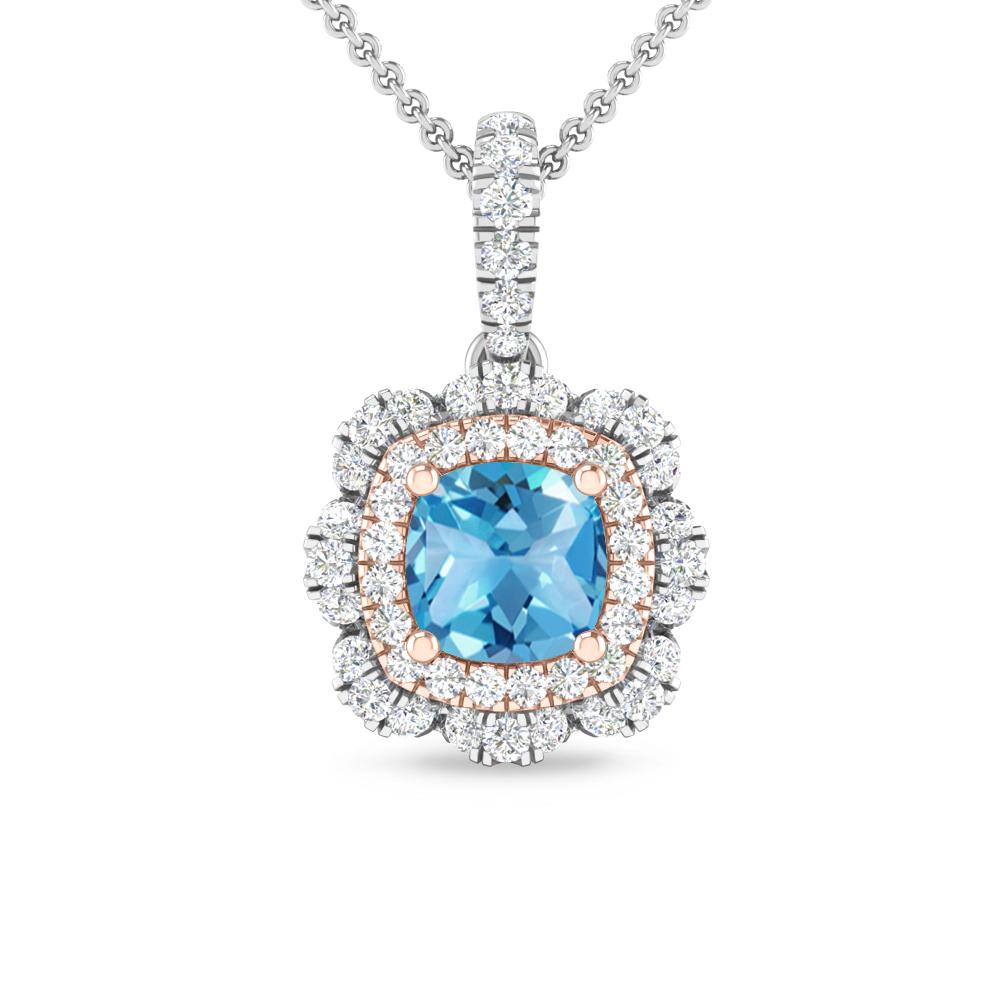 White Gold - Blue Topaz