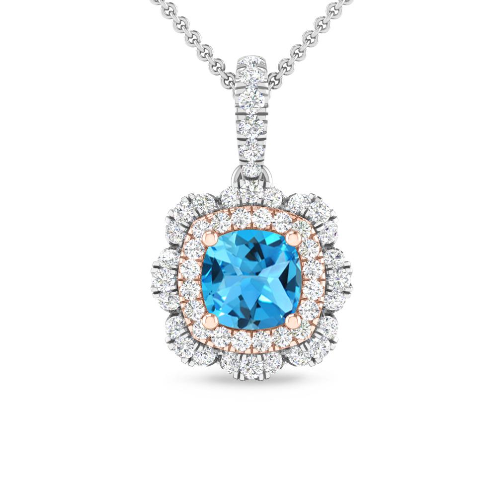 White Gold - Blue Topaz