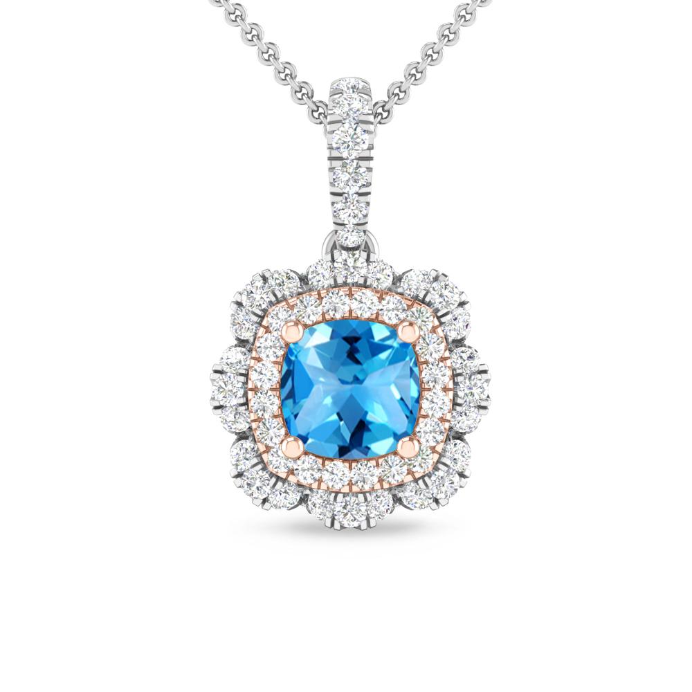 White Gold - Blue Topaz