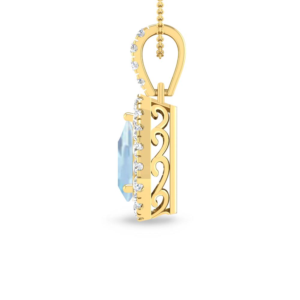 Yellow Gold - Aquamarine