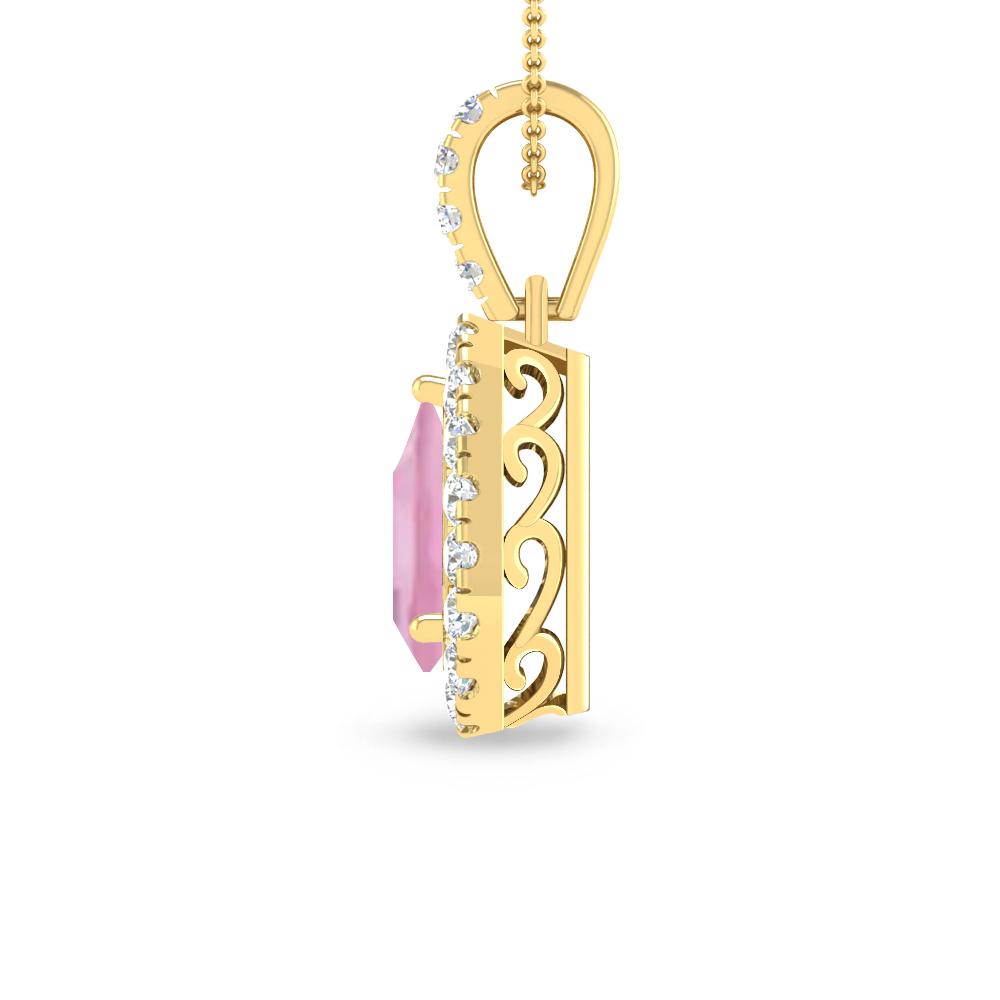 Yellow Gold - Pink Tourmaline