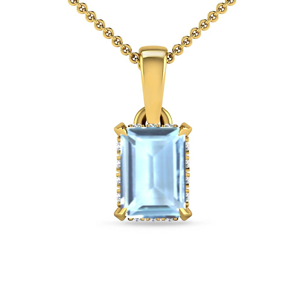 Yellow Gold - Aquamarine