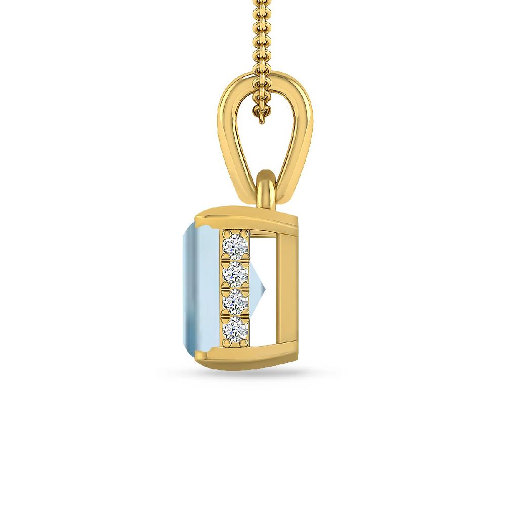 Yellow Gold - Aquamarine