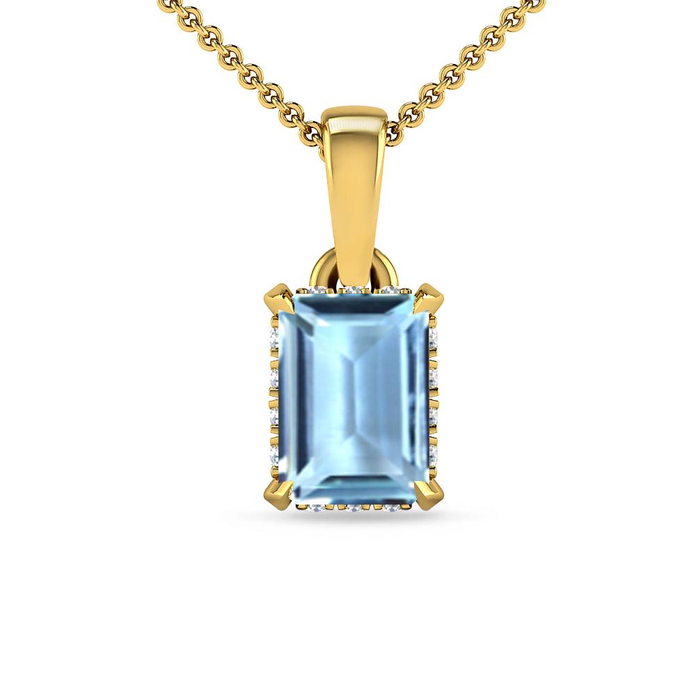 Yellow Gold - Aquamarine