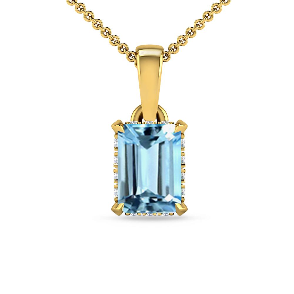 Yellow Gold - Aquamarine