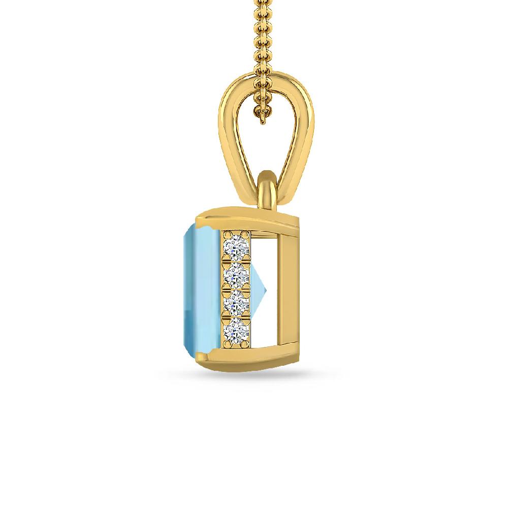 Yellow Gold - Aquamarine