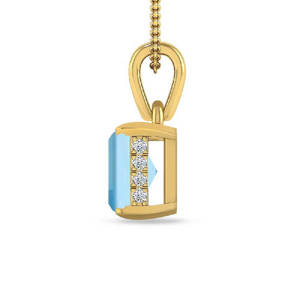 Yellow Gold - Aquamarine