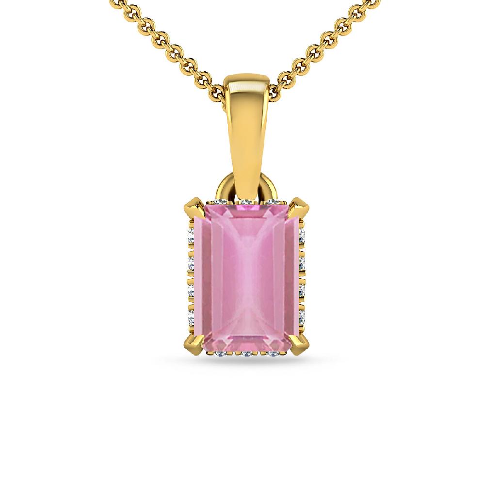 Yellow Gold - Pink Tourmaline