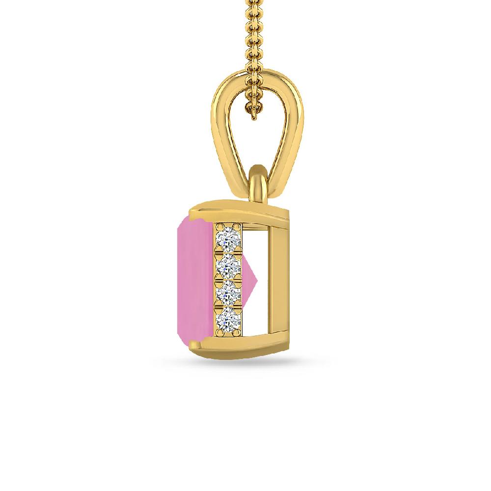 Yellow Gold - Pink Tourmaline