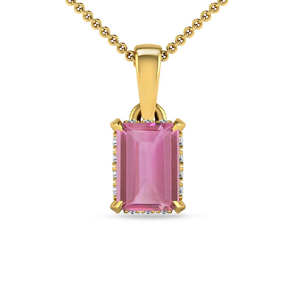 Yellow Gold - Pink Tourmaline