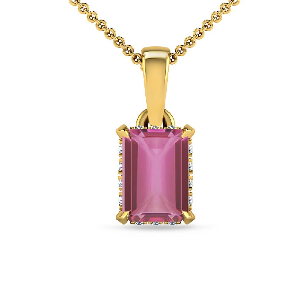 Yellow Gold - Pink Tourmaline