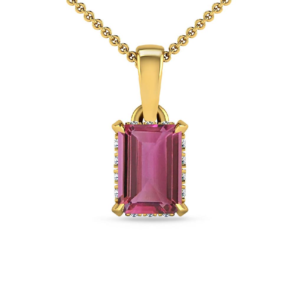 Yellow Gold - Pink Tourmaline