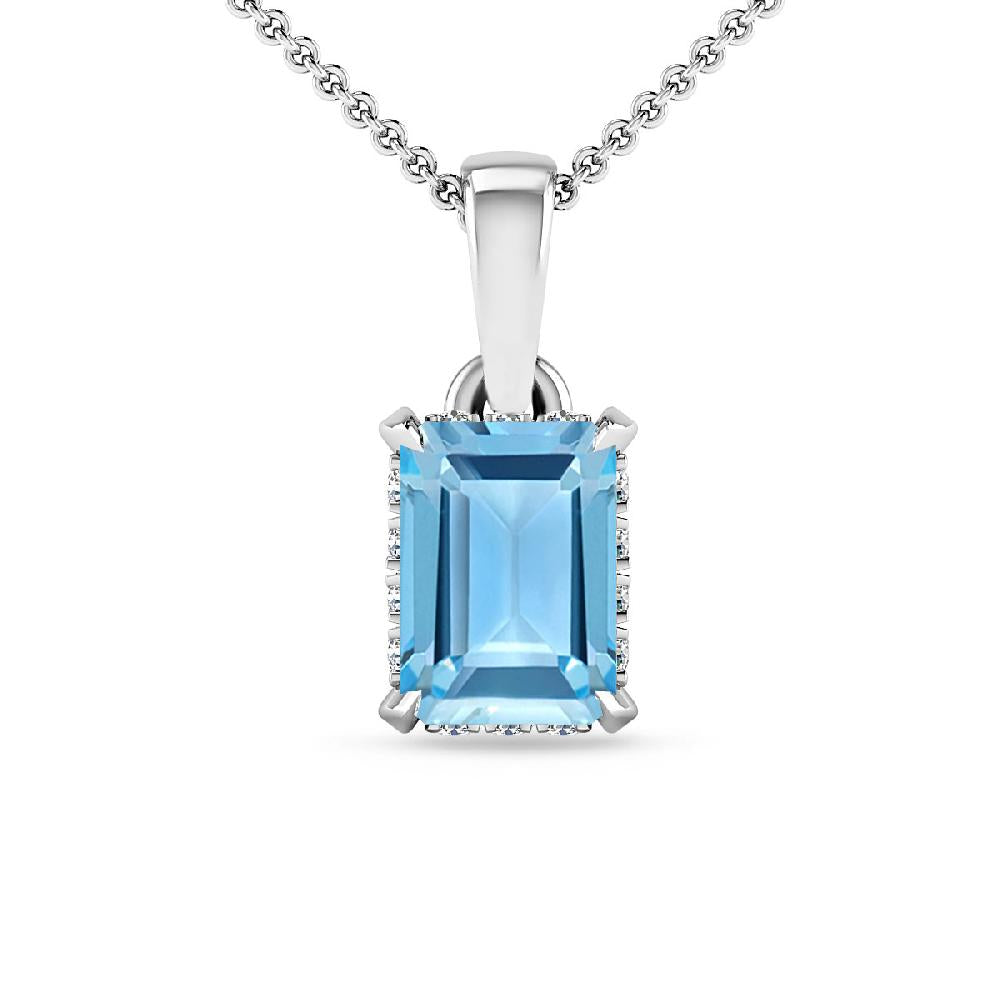 White Gold - Blue Topaz