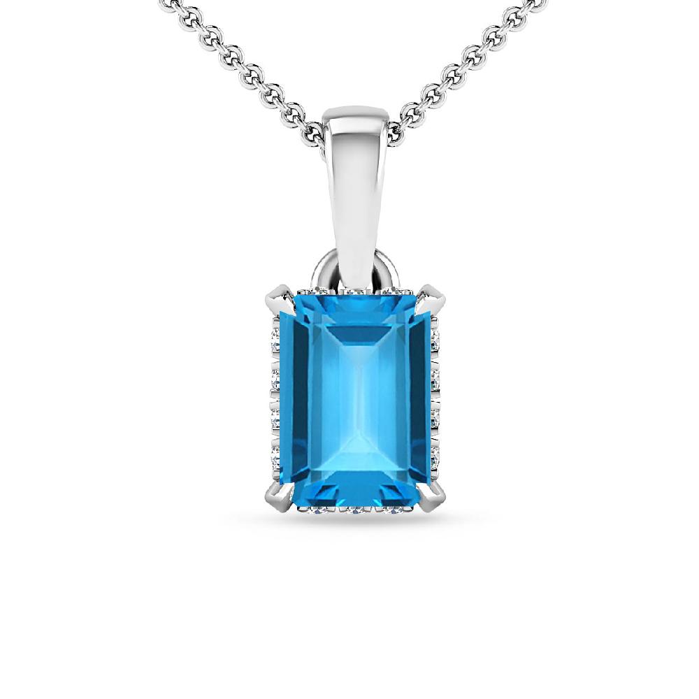 White Gold - Blue Topaz