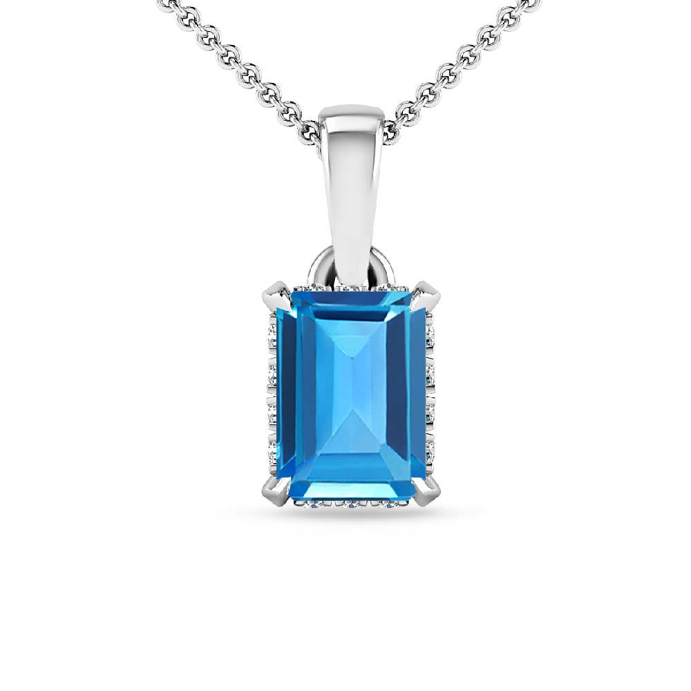 White Gold - Blue Topaz