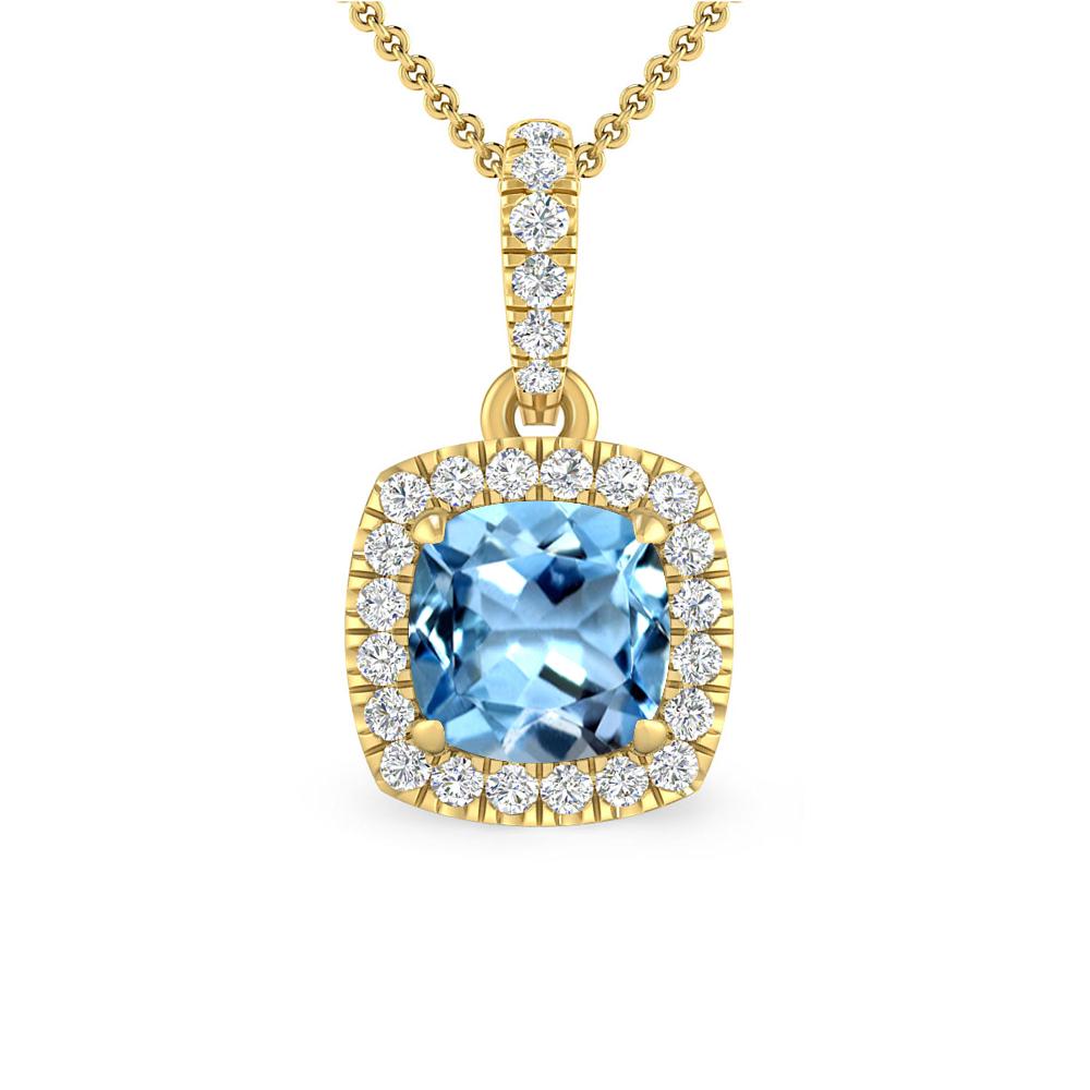 Yellow Gold - Aquamarine