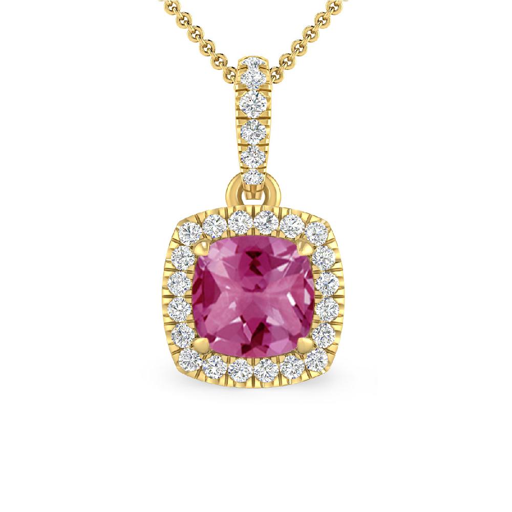 Yellow Gold - Pink Tourmaline