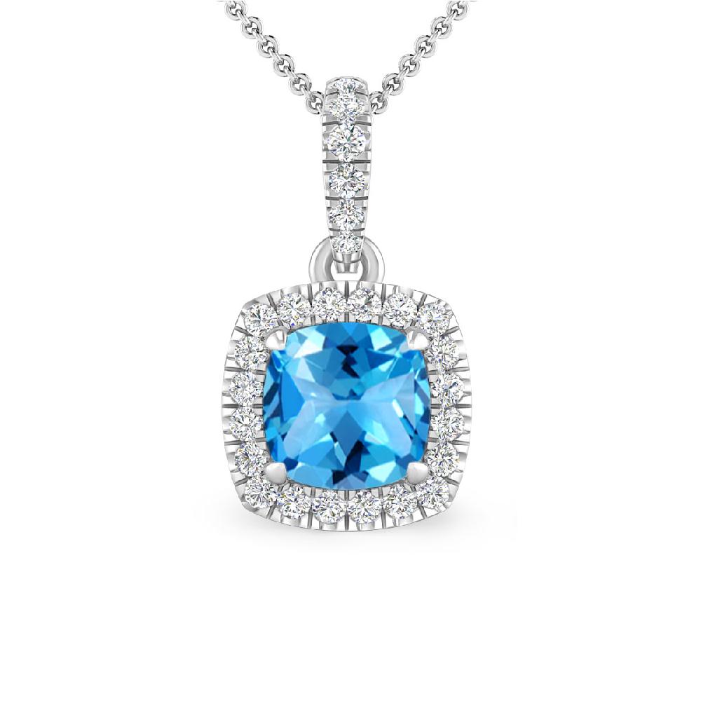 White Gold - Blue Topaz