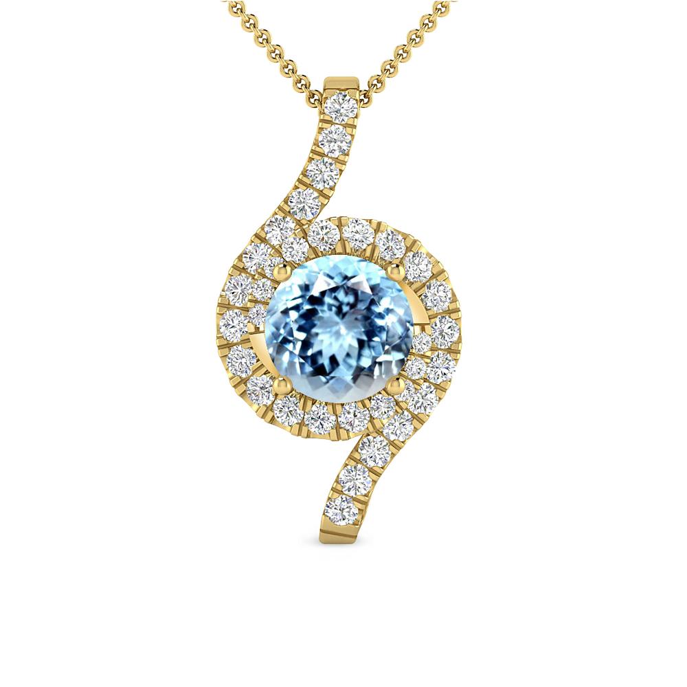 Yellow Gold - Aquamarine