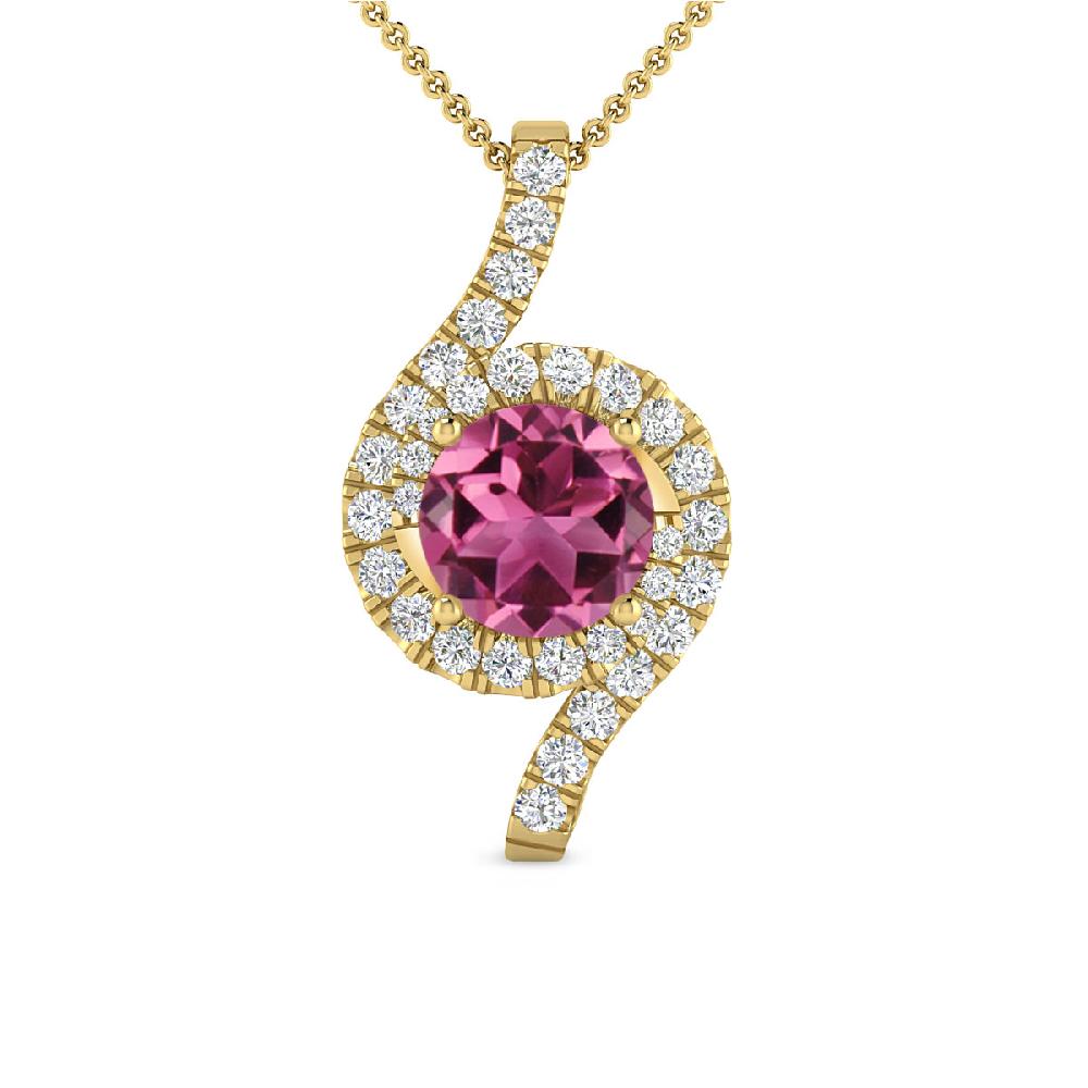 Yellow Gold - Pink Tourmaline