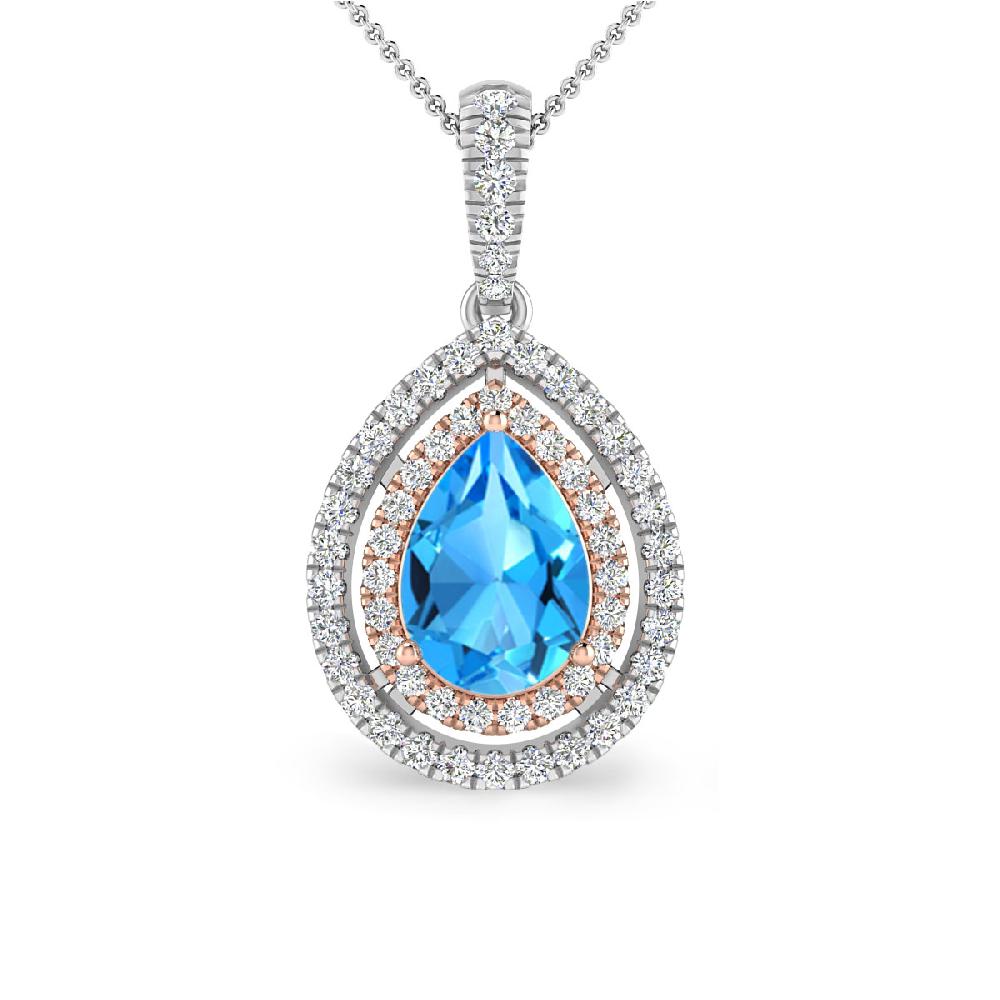 White Gold - Blue Topaz