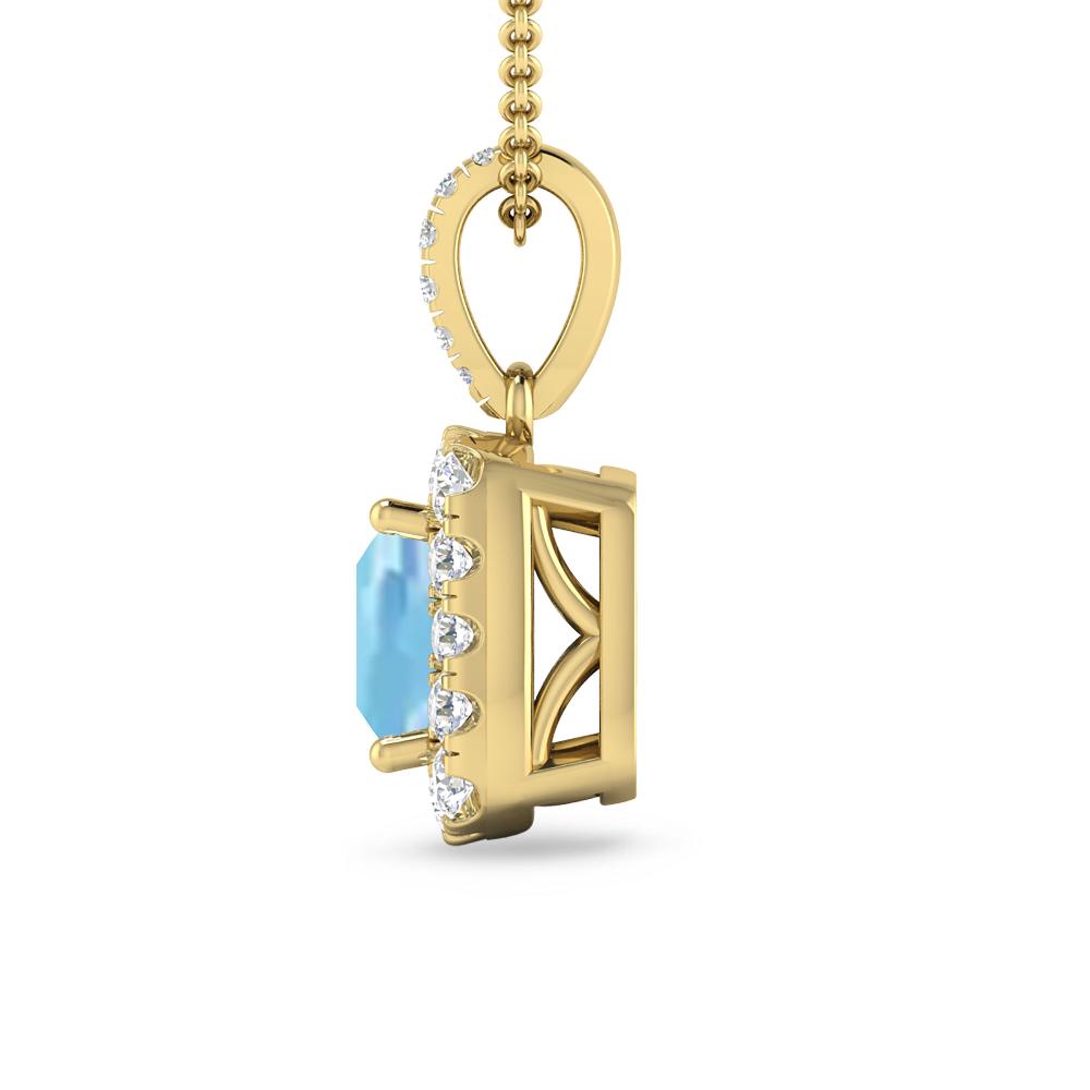 Yellow Gold - Aquamarine