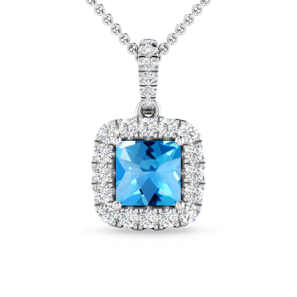 White Gold - Blue Topaz